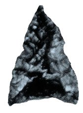 Pointe de flèche en obsidienne noire
